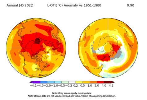 Where did 2022 rank in terms of global temperature?