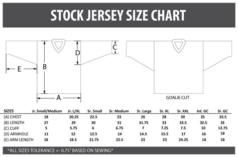 Nhl Jersey Size Chart - Greenbushfarm.com