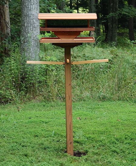 Wooden How To Make A Wooden Bird Feeder Pole PDF Plans