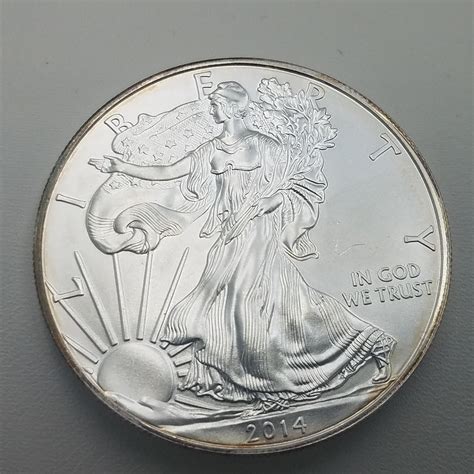 Silver Coin, 1 Oz Silver Coin, 2014 Silver Coin, 2014 Silver Eagle ...