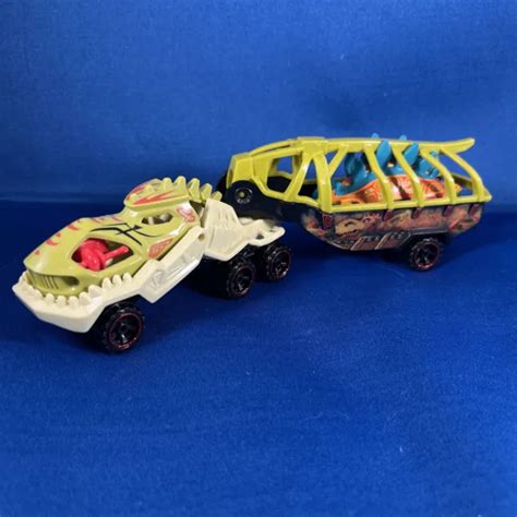 HOT WHEELS SUPER Rigs Fossil Freight Truck Vehicle 2016 Motosaurus Dinosaur Car $14.99 - PicClick