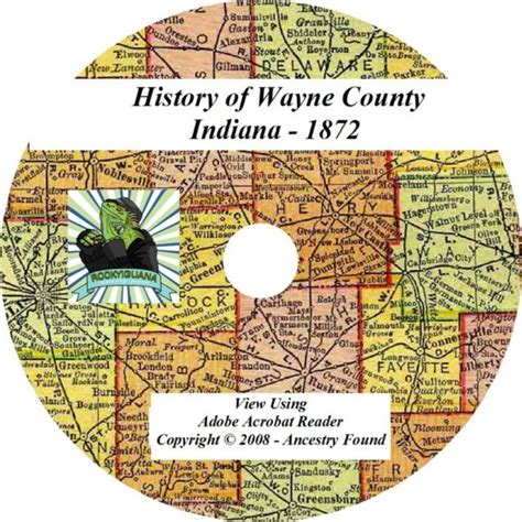 1872 History & Genealogy of WAYNE County Indiana IN | eBay