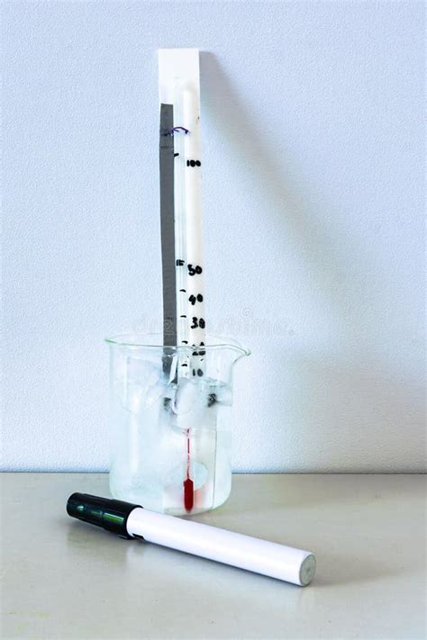 Calibration of a Thermometer in Science Class Stock Image - Image of ...