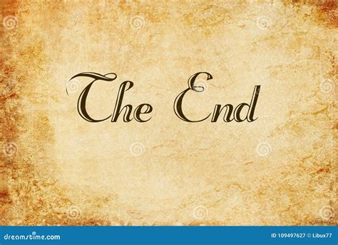 The End Handwritten Old Vintage Paper Stock Image - Image of letter ...