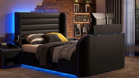 This Luxe New King-Size Gaming Bed Has A High-Def TV Built Into The ...