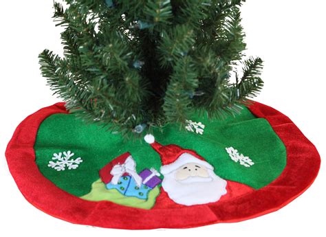 Tree Skirts - 20" Mini Christmas Tree Skirt with Santa