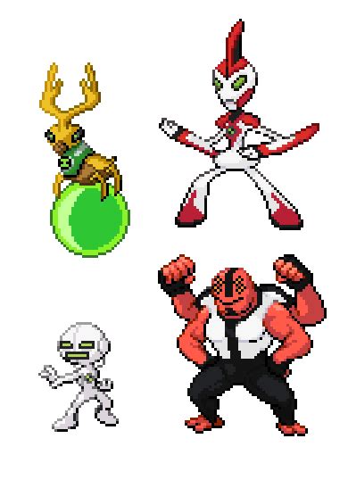 Pokemon Fusion Sprites 40 - Ben10 by MisterMonsterMaker on DeviantArt