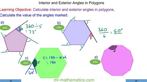 Work Out Exterior Angles Of A Polygon