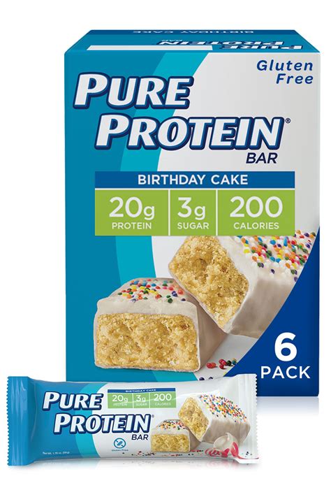 Pure Protein Bars, Birthday Cake, 20g Protein, 1.76 Oz, 6 Ct - Walmart ...