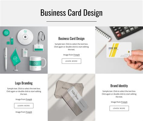 Business card design eCommerce Template