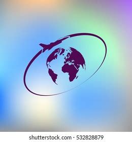 Airplane Fly Around Planet Earth Logo Stock Vector (Royalty Free) 491030917 | Shutterstock