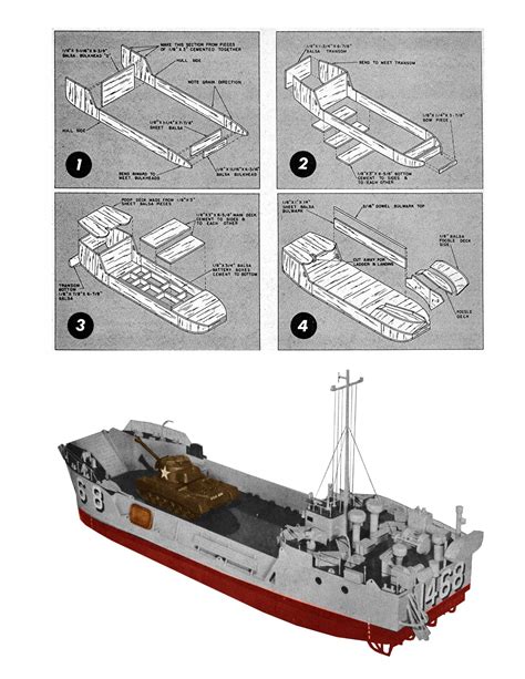 WWII Model Boat Plans 1:48 Scale 30" R/C Landing Craft Plans & Buildin – Vintage Model Plans