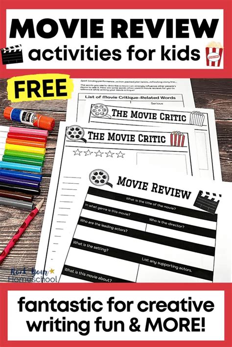 Free Printable Movie Review Template for Writing Fun for Kids