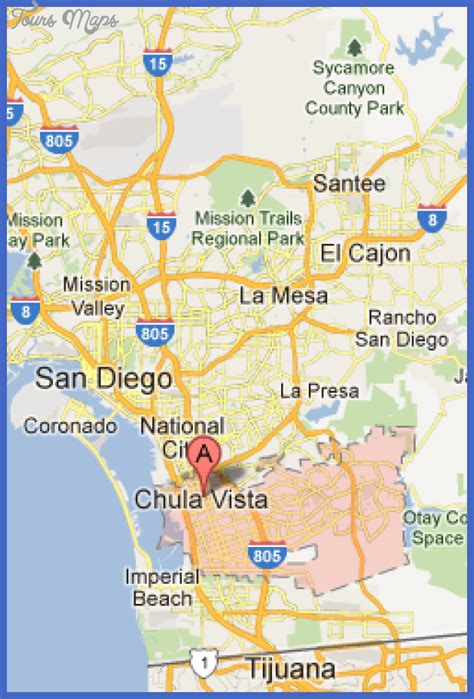 Chula Vista Metro Map - ToursMaps.com