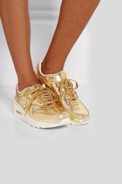 Gold color sneakers | Nike gold, Nike shoes women, Gold nike air max