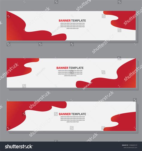 Red Abstract Banner Template Stock Vector (Royalty Free) 1338682919 | Shutterstock