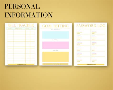 Beautiful Planner and 12 Month Calendar Organized Printable - Etsy