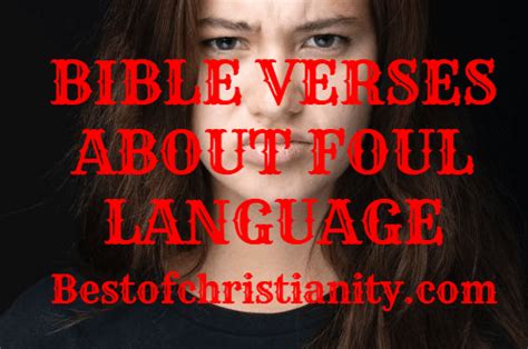 Bible Verses About Foul Language