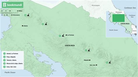 Volcanoes In Costa Rica Map