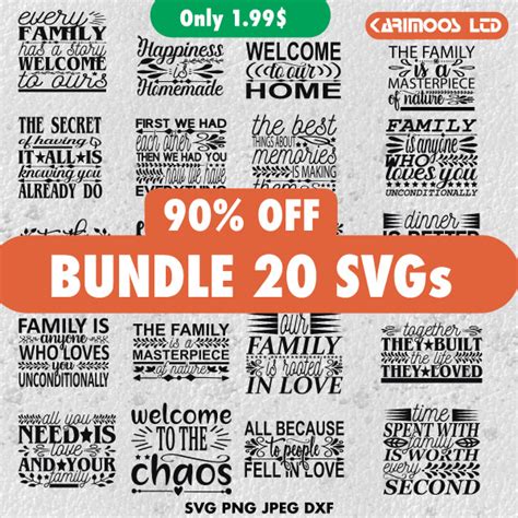 Family Quotes SVG Bundle | Karimoos