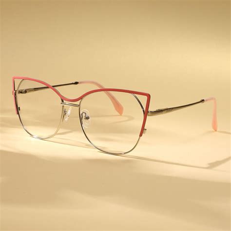 Edith Cat Eye Pink Round Glasses - Aoolia.com