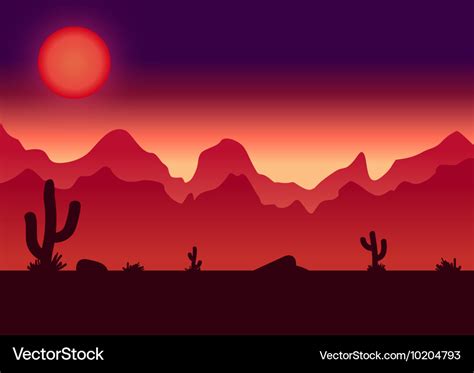 Desert parallax background Royalty Free Vector Image