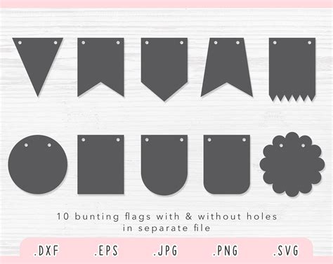 Banners SVG, Pennant Svg, Bunting Flag Svg, Banner Cut File For Cricut ...