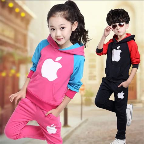 Aliexpress.com : Buy Fashion kids sport suit winter clothing children clothes boys and girls set ...