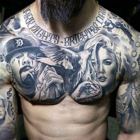 75 Nice Tattoos For Men - Masculine Ink Design Ideas | Chest piece tattoos, Full chest tattoos ...