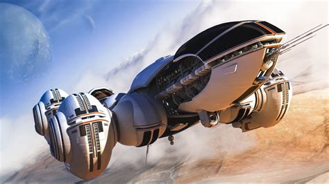 gray spacecraft digital wallpaper science fiction digital art #render # ...