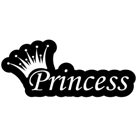 Princess With Crown Vinyl Lettering Sticker