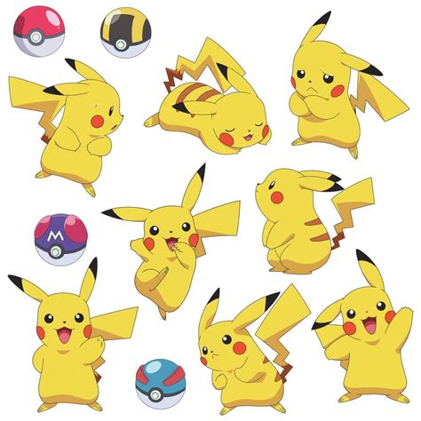 Wall sticker Set Pokemon Pikachu | wall-art.com