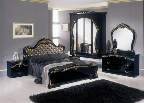 Italian Classic Bedroom | Black bedroom furniture set, Bedroom ...