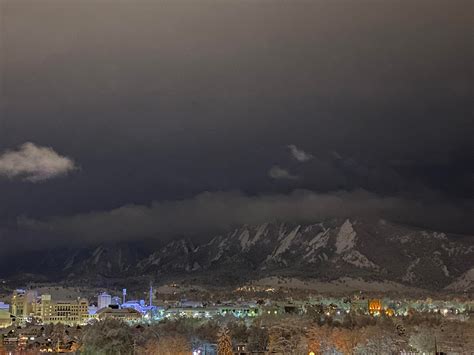 A bit of clear sky among the storm : r/boulder