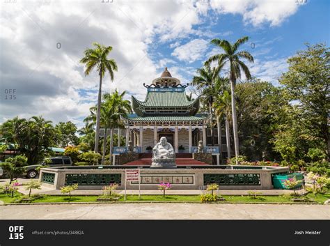 Lon Wa Buddhist Temple in Davao, Philippines stock photo - OFFSET