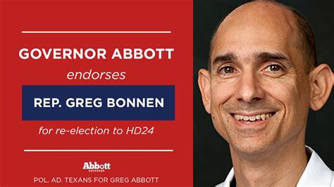 Governor Abbott Endorses State Representative Greg Bonnen For Re-Election - Greg Abbott