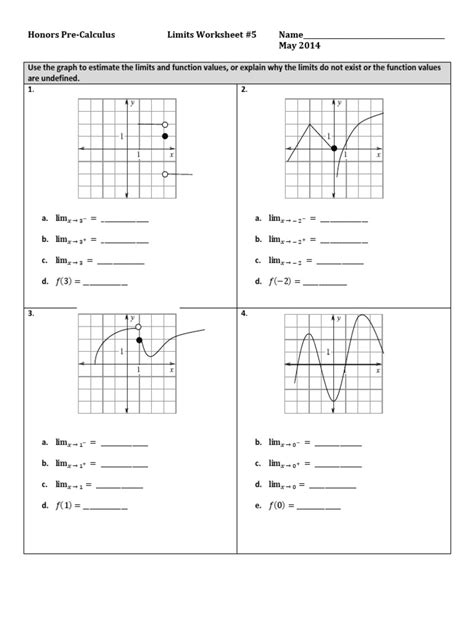 Limits Worksheet With Answer Key Ws 2 | PDF | Teaching Mathematics