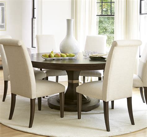 California Rustic Oak Expandable Round Dining Table 64" | Zin Home