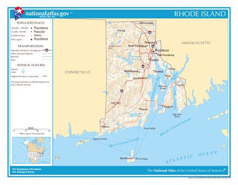 Large detailed map of Rhode Island state | Rhode Island state | USA ...