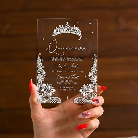 Simple Quinceañera Invitation Mis Quince Invite Clear - Etsy ...