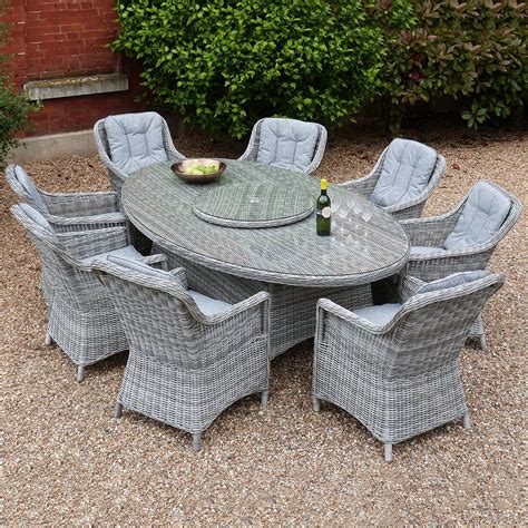 Deluxe 230x135cm 8 Henley Slate - Regatta Garden Furniture Essex | Oval ...