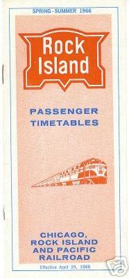 ROCK ISLAND RAILROAD TIMETABLE FROM SPRING -SUMMER 1966 | #29348598