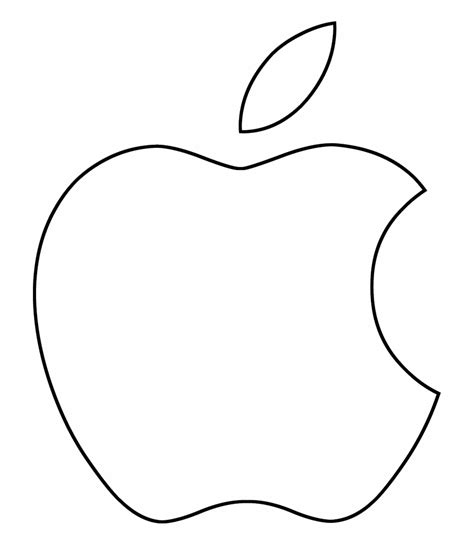 Apple Outline Vector at Vectorified.com | Collection of Apple Outline ...