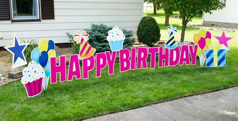 Yard Signs - Custom Yard Signs - Shindigz | Happy birthday yard signs, Birthday yard signs ...