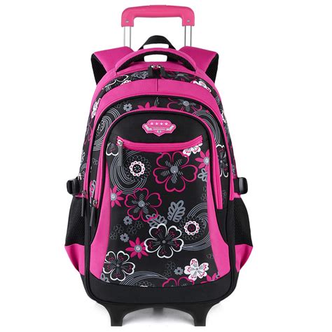 Buy Rolling Backpack for Girls, Fanspack Backpack with Wheels School ...