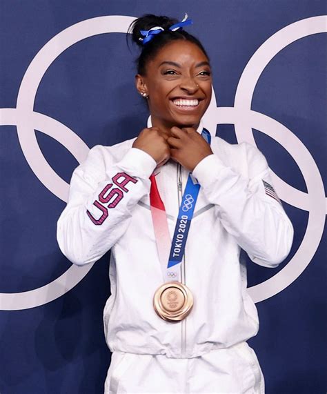 Simone Biles, Team USA in gymnastics, Brinze Medalist in Parallel Bars, 2021 Tokyo Summer ...