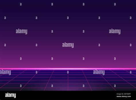 Retro neon landscape background vector Stock Vector Image & Art - Alamy