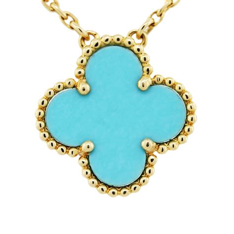 Van Cleef & Arpels Vintage Alhambra Turquoise Pendant-Boca Raton