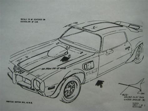 Find 1970 1971 1972 Pontiac Firebird Trans Am Decal Instructions GM ...