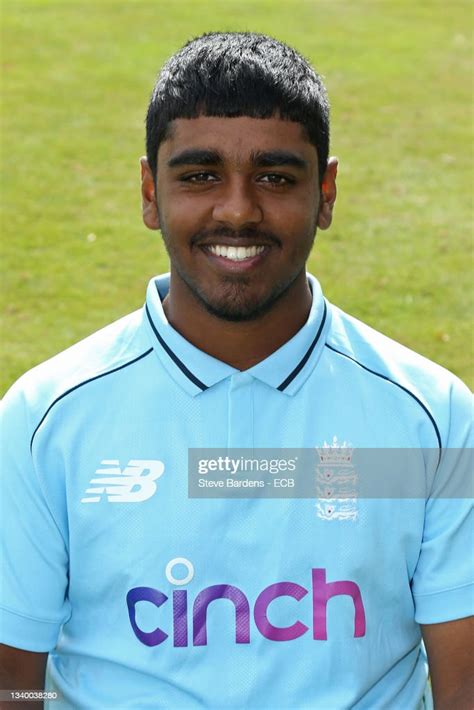 Rehan Ahmed of England U19 poses for a portrait during an England U19 ...